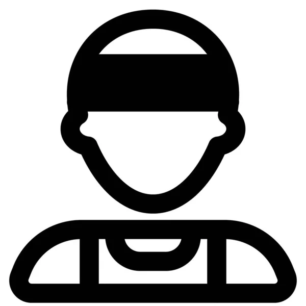 Atleta Masculino Avatar Vestindo Headband — Vetor de Stock