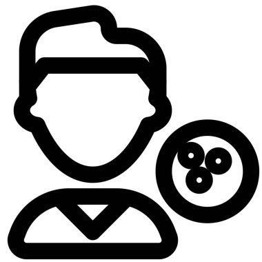 Top ile erkek tenpin oynatıcı