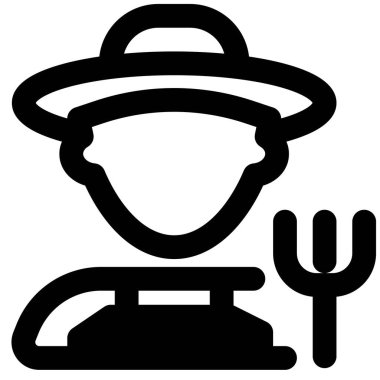 Yaba tutan yuvarlak şapkalı bir erkek yetiştirici.