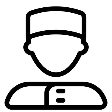 Otel müşterilerine hizmet eden erkek kapıcı avatarı