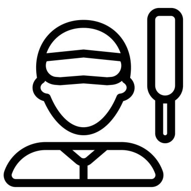 Güneşliği ve kriket sopası olan bir erkek kriket oyuncusu.