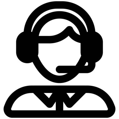 Erkek müşteri hizmetleri yöneticisi kulaklık takıyor