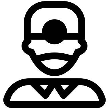 Erkek dişçi kafa aynası takıyor.