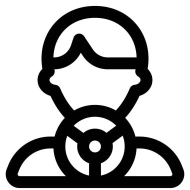 Direksiyonu tutan erkek sürücünün profesyonel avatarı