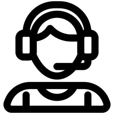 Kulaklık ve mikrofonlu bir erkek.