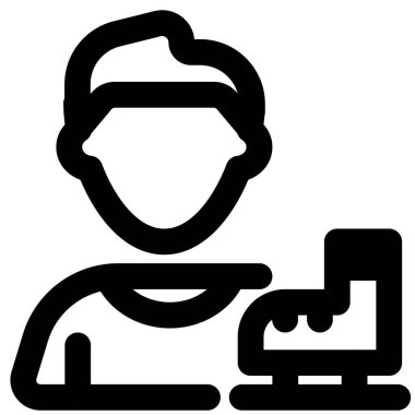 Buz pateniyle kayan adam.