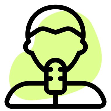 Mikrofonlu erkek gazeteci avatarı