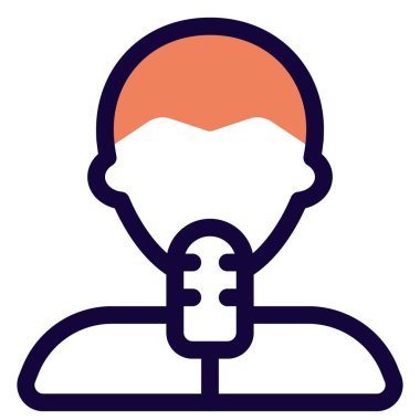 Mikrofonlu erkek gazeteci avatarı