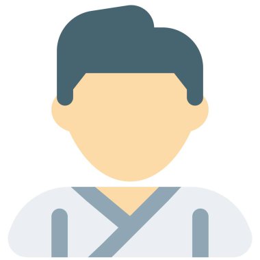 Saç bandı takan kel bir adam.