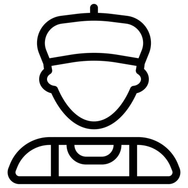 Erkek sanatçı bereli profesyonel avatar giyiyor.