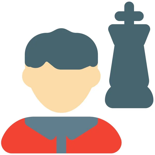 有王牌的男性棋手 — 图库矢量图片