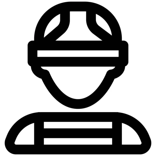 Строитель Защитном Шлеме — стоковый вектор