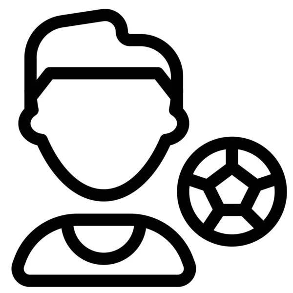 Спортивный Футболист Мячом — стоковый вектор