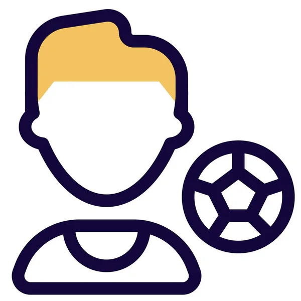 Muž Sportovní Hráč Fotbalem — Stockový vektor