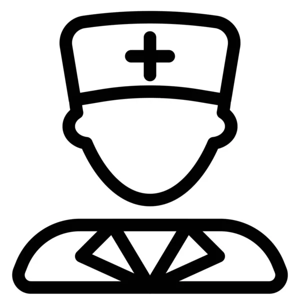 Άνδρας Νοσοκόμα Εξυπηρετούν Τους Ασθενείς Επαγγελματική Avatar — Διανυσματικό Αρχείο