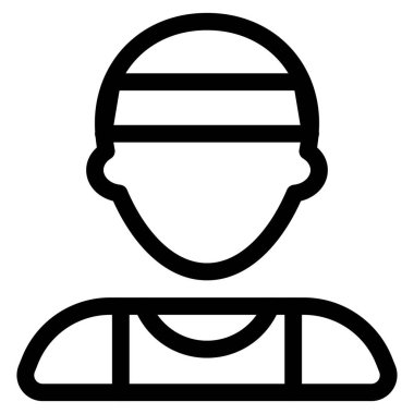 Saç bandı takan genç bir erkek koşucu