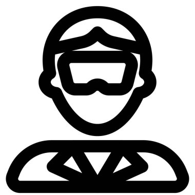 Güvenlik gözlüğü takan erkek bilim adamı