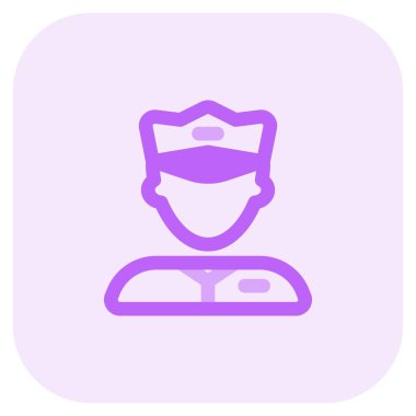 Kamu güvenliği için görevli erkek güvenlik görevlisi