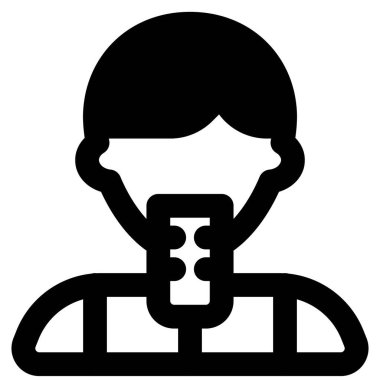 Erkek şarkıcı avatar mikrofonla şarkı söylüyor