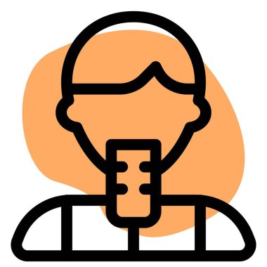 Erkek şarkıcı avatar mikrofonla şarkı söylüyor