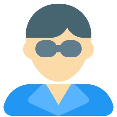 Erkek öğretmen gözlük takıyor, profesyonel avatar.