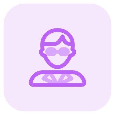 Erkek öğretmen gözlük takıyor, profesyonel avatar.