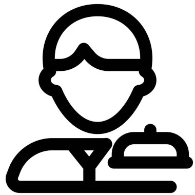 Masa zilli garson avatarı.