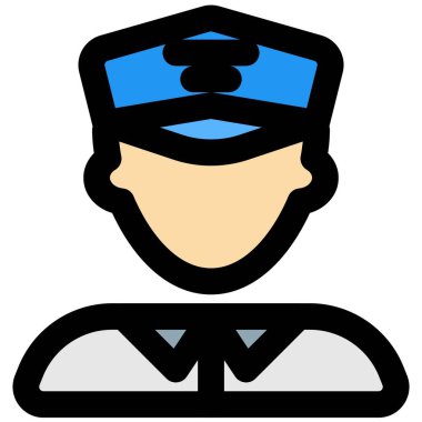 Şapka takan profesyonel pilot avatarı