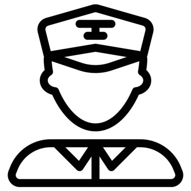 Şapka takan profesyonel pilot avatarı
