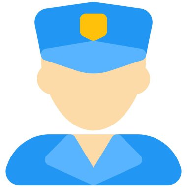 Profesyonel avatar şapkalı bir polis.