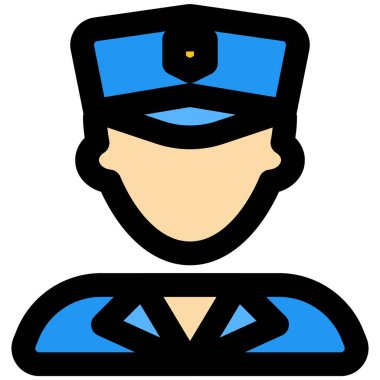 Profesyonel avatar şapkalı bir polis.