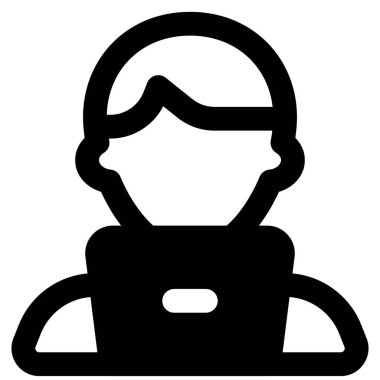 Dizüstü bilgisayarı olan erkek programcı profesyonel avatar