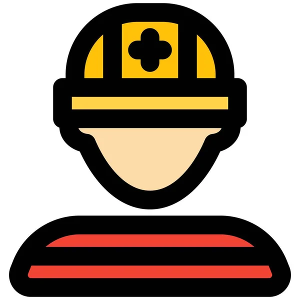 公共の安全のための男性救助者プロのアバター — ストックベクタ