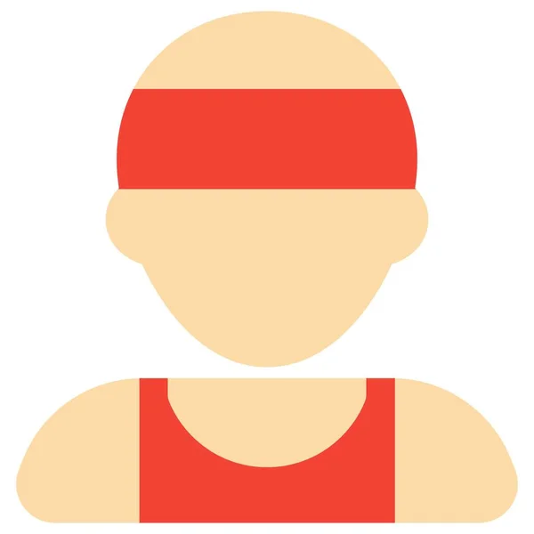 Young Male Runner Wearing Headband — Stock Vector