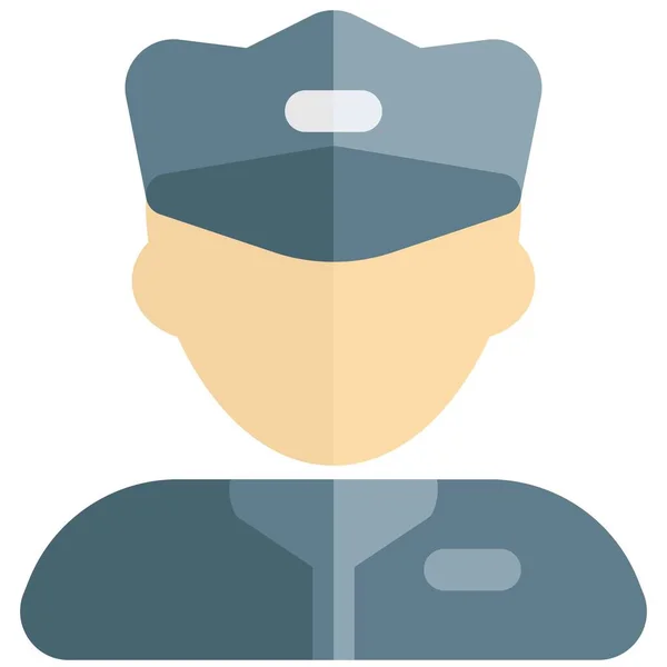 Gardien Sécurité Masculin Service Pour Sécurité Publique — Image vectorielle