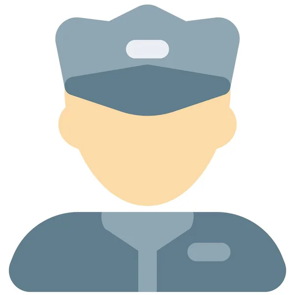 Guardia Seguridad Masculino Guardia Seguridad Pública — Vector de stock