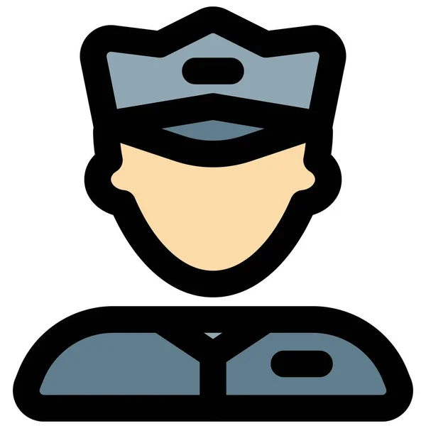 Guardia Seguridad Masculino Guardia Seguridad Pública — Archivo Imágenes Vectoriales