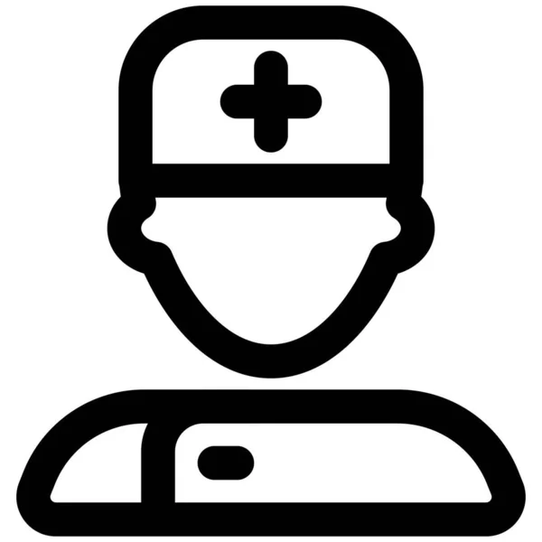 Männlicher Chirurgen Avatar Mit Mütze — Stockvektor
