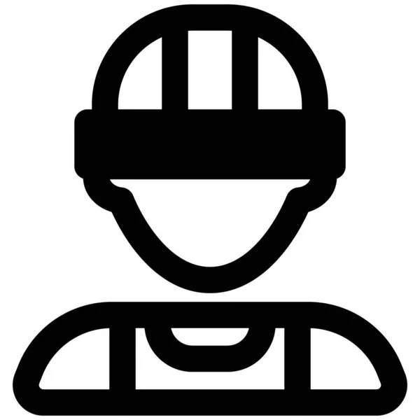 Pekerja Laki Laki Mengenakan Helm Pengaman - Stok Vektor