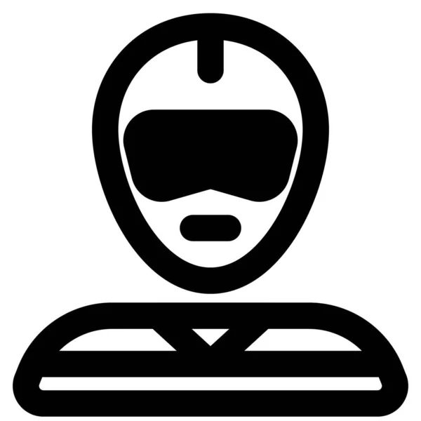 Racer Avatar Nosí Helmu Závodní Oblek — Stockový vektor