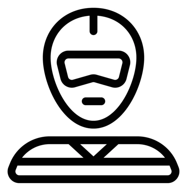 Racer Avatar Wearing Helmet Racing Suit — Stock Vector