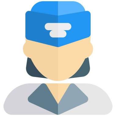 Uçuş şapkası takan hostes avatar