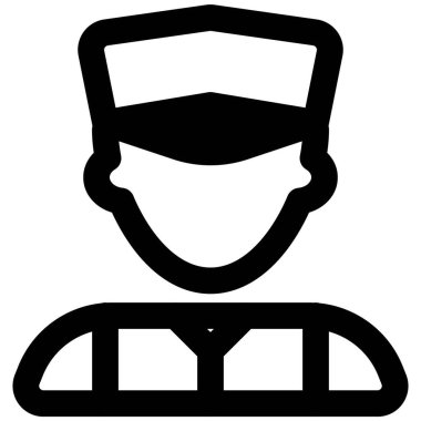 Üniformalı ve şapkalı taksi şoförünün profesyonel avatarı.