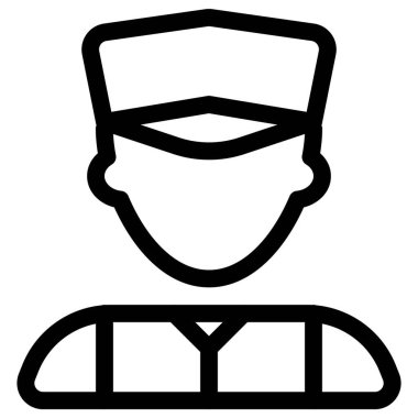 Üniformalı ve şapkalı taksi şoförünün profesyonel avatarı.