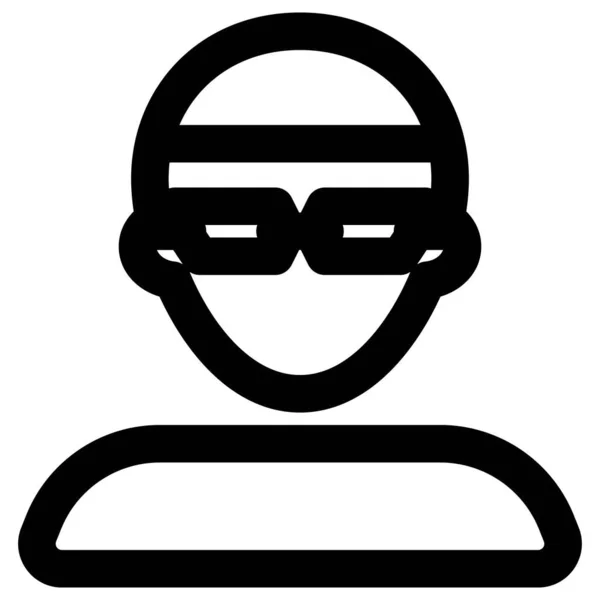 Male Swimmer Wearing Swim Cap Goggles — Stock Vector