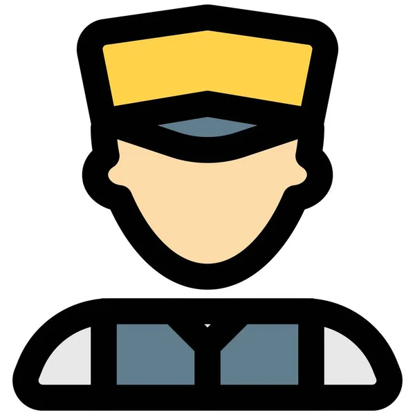 制服と帽子のタクシー運転手のプロのアバター — ストックベクタ