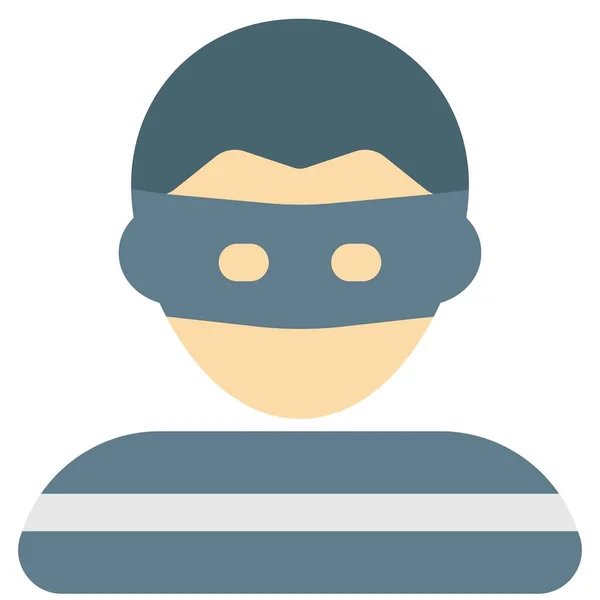 Ladrão Avatar Vestindo Máscara Bandido —  Vetores de Stock