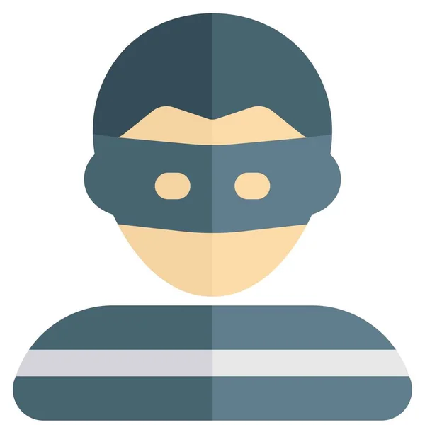 Ladrão Avatar Vestindo Máscara Bandido —  Vetores de Stock