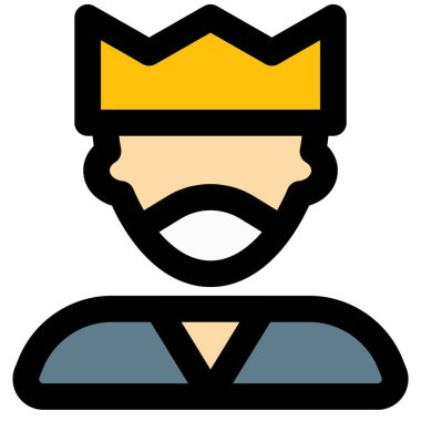 Güvenlik için maske takan taçlı bir adam..