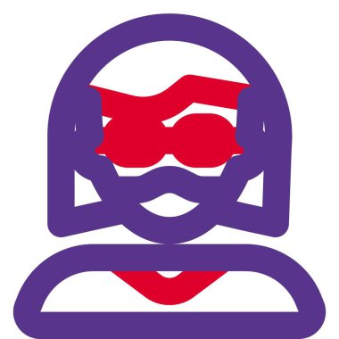 Maskeli ve gözlüklü eski moda kadın..